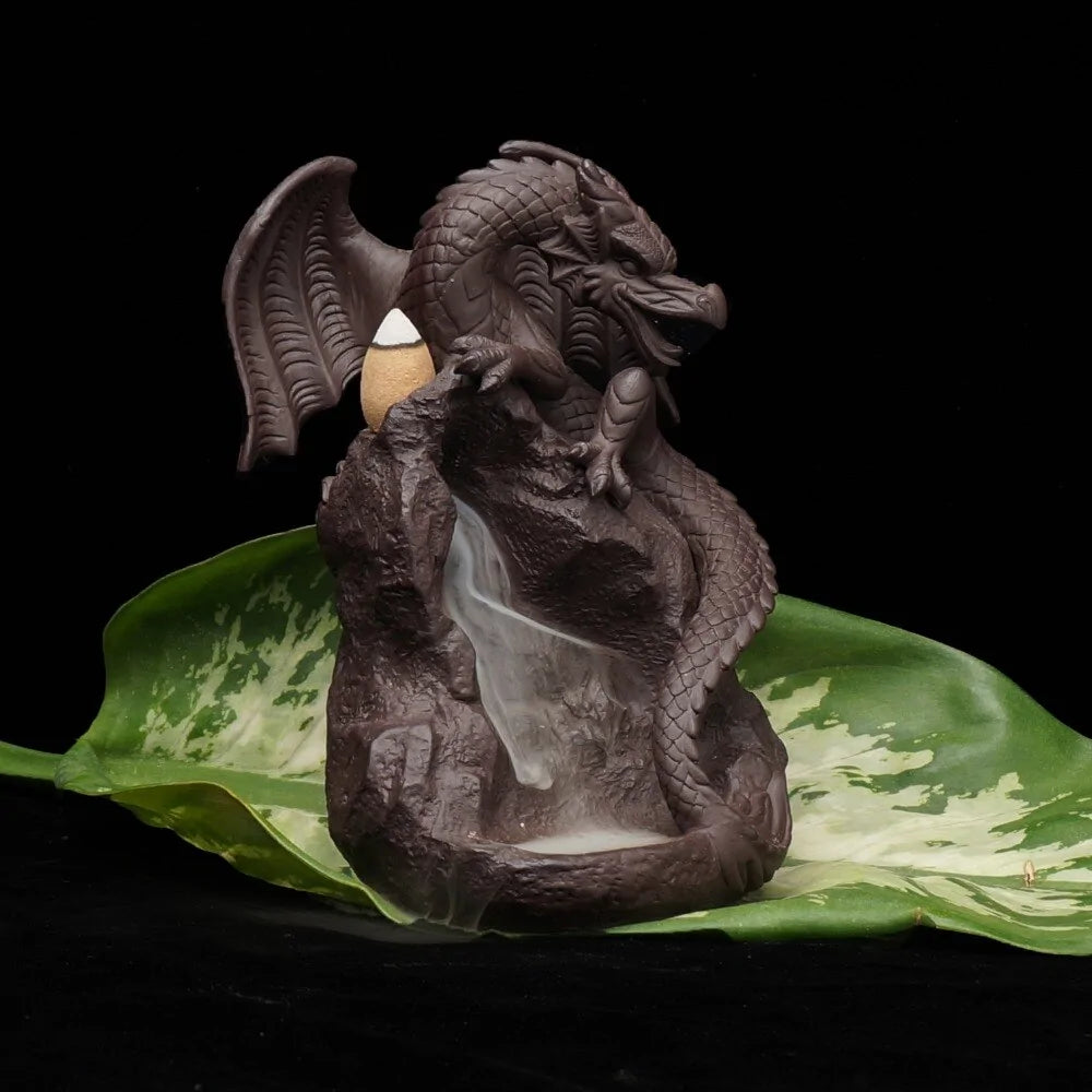 Ceramic Backflow Incense Burner Dragon