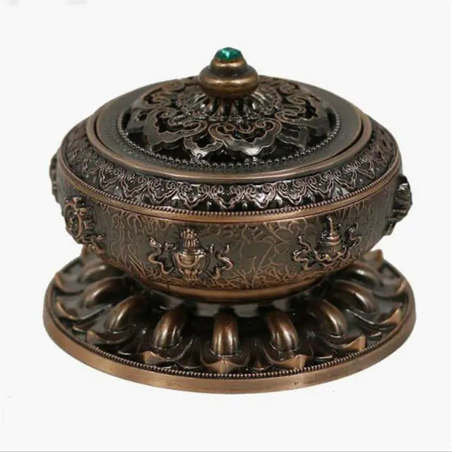 Nepal Style Alloy Coil Incense Burner